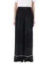 Off-white Piped-trim Pyjama Trousers In Black