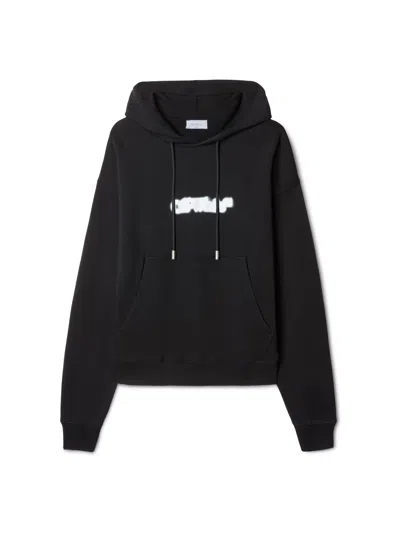 OFF-WHITE BLACK SPRAY ARROW HOODIE