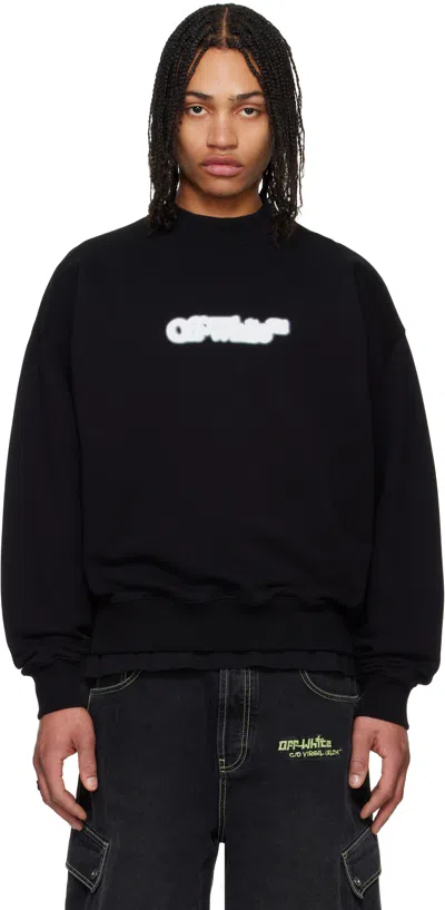 Off-white Off White Off White Spray Arrow Skate Sweatshirt In Black