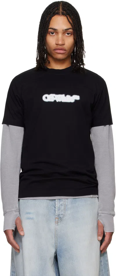 OFF-WHITE BLACK SPRAY ARROW T-SHIRT