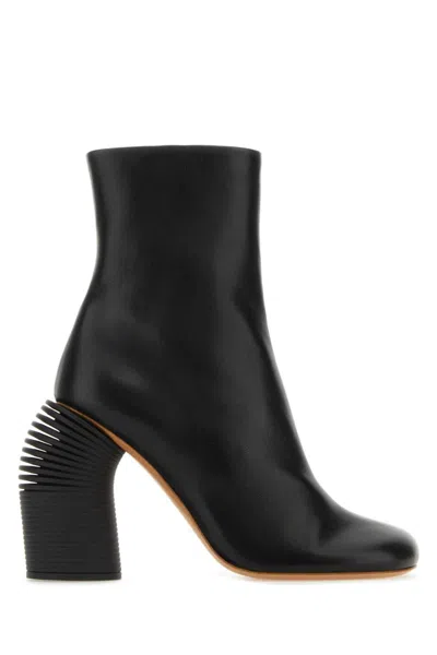 OFF-WHITE BLACK SPRING ANKLE BOOTS