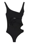 Off-white Black Stretch Nylon Trikini