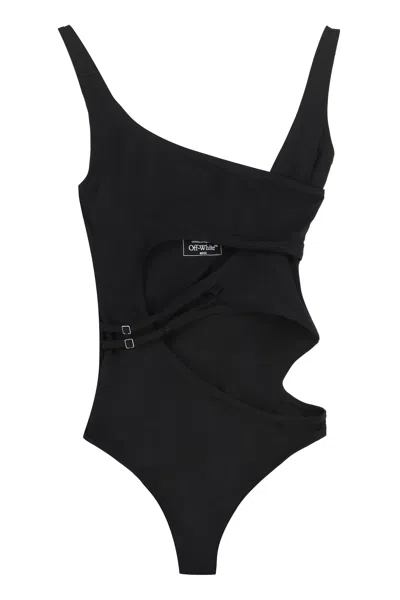 Off-white Black Stretch Nylon Trikini