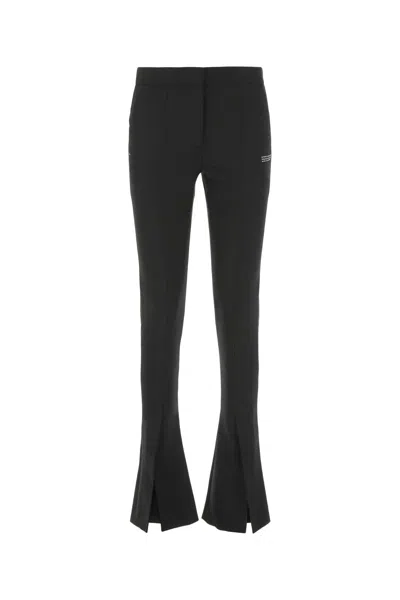 Off-white Black Stretch Polyester Blend Pant In 1001