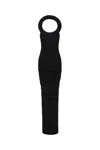 Off-white Tire-effect Ring Sleeveless Gown In 1000