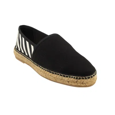 Off-white Black Stripe Canvas Espadrilles