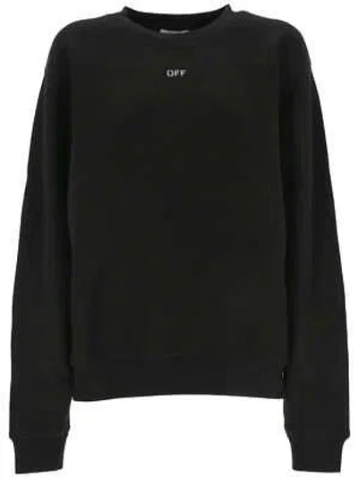Pre-owned Off-white Off White Black Sweater Owba055s24fle006 Women's 100% Original In Ivory