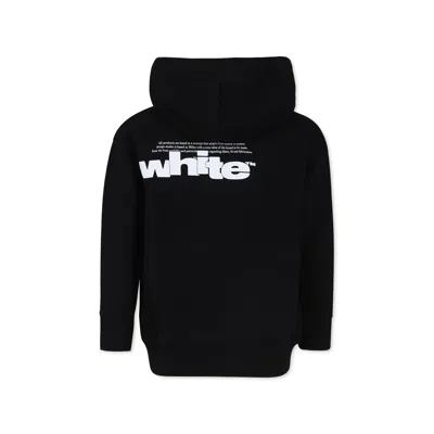 Off-white Kids' Black Sweatshirt For Boy With Logo