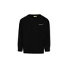 Off-white Black Sweatshirt For Boy With White Logo In Black