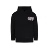 Off-white Girl's Glitter Chunky Logo-print Hoodie In Black