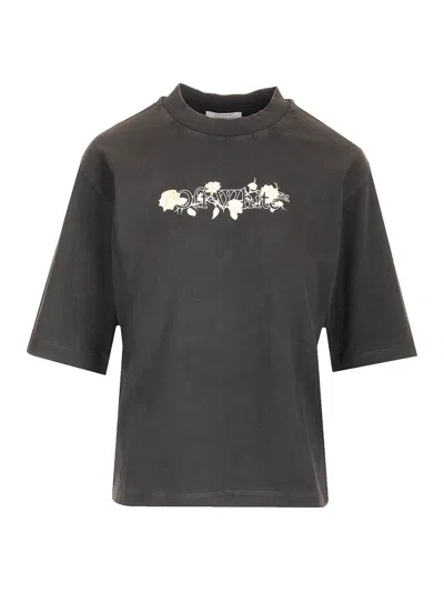 Off-white Black T-shirt With Logo
