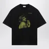 Off-white Oversized Black Cotton Crew-neck T-shirt In Multicolor