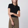 Off-white Ribbed T-shirt With Off Embroidery In Black
