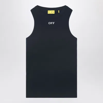 OFF-WHITE BLACK TANK TOP WITH OFF LOGO