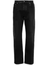Off-white Regular Jeans With Tapered Cut In Black