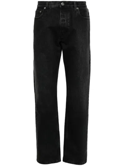 OFF-WHITE BLACK TAPERED DENIM JEANS
