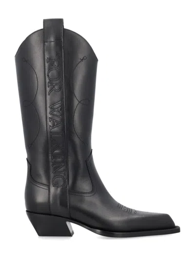 OFF-WHITE BLACK TEXAN BOOTS