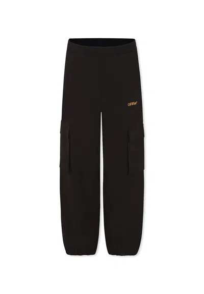 OFF-WHITE BLACK TROUSERS FOR BOY WITH ARROWS