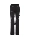 Off-white Black Stretch Polyester Blend Cargo Pant In Black
