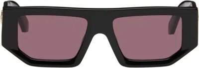 Off-white Black Vancouver Sunglasses In Black Dark Burgundy