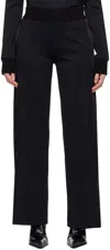 Off-white Black Vented Cuff Lounge Pants In Black