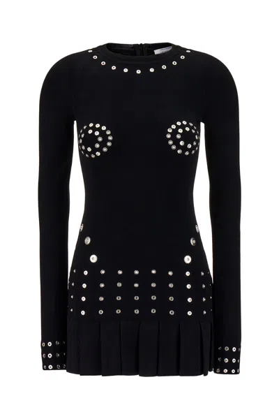 Off-white Black Long-sleeved Mini Dress