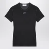 Off-white Black Washed Ribbed T-shirt
