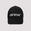 OFF-WHITE BLACK WHITE DRILL LOGO BKSH COTTON BASEBALL CAP