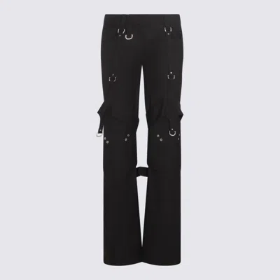 OFF-WHITE OFF-WHITE BLACK WOOL BLEND CARGO PANTS