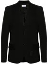 Off-white Virgin Wool Formal Vars Blazer With Logo Patch