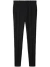 Off-white Slim Tailored Pants With Zippered Ankle For Men In Black
