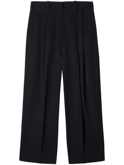 OFF-WHITE BLACK WOOL TAILORED TROUSERS