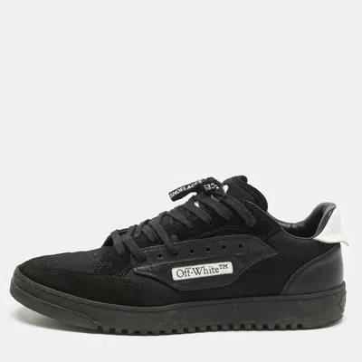 Pre-owned Off-white Black/white Canvas And Suede 5.0 Sneakers Size 42