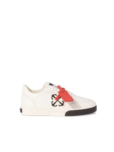 OFF-WHITE BLACK/WHITE LEATHER VULCANIZED