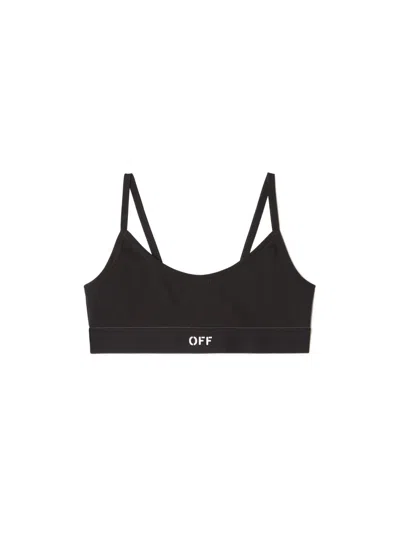 Off-white Black/white Off Rib Bralette