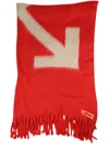 Off-white Arrows-motif Fringed Blanket In Red
