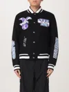 Off-white Off White Men Eagle Wool Varsity Jacket In Schwarz