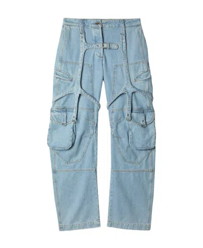 OFF-WHITE OFF-WHITE BLEACH CARGO STRAP DETAILED JEANS