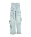 Off-white Bleach Multipocket Cargo Jeans In Green