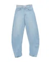 Off-white Bleach Twist Banana Jeans In Blue