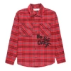Off-white Bled Cotton Pattern Shirt 'red Black'