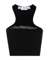 Off-white Bling Baseball Rowing Top In Black