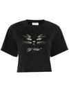 OFF-WHITE BLING CAT FACE T-SHIRT