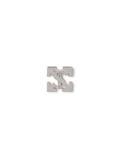 Off-white Bling Dollar Mono Earring In Silver