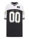 Off-white Mesh-panel Number-print Dress In Black