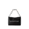 Off-white Logo Printed Zip-up Shoulder Bag In Black