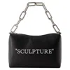 Off-white Sac Block Quote - Off White - Cuir - Noir/argenté In Black
