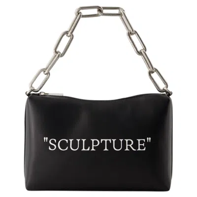 OFF-WHITE BLOCK QUOTE BAG - OFF WHITE - LEATHER - BLACK/ SILVER