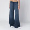 Off-white Blue Washed-effect Jogging Trousers In Blue