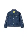 Off-white Blue Bookish Patch Denim Jacket In Blue